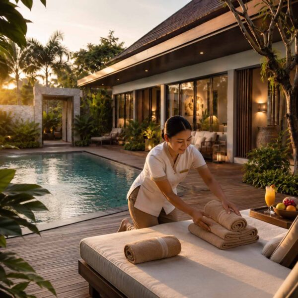 villa Bali 80 000 euros construction compacte avec piscine privée