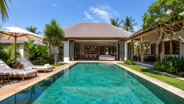 villa Bali location courte durée avec piscine privée et architecture tropicale